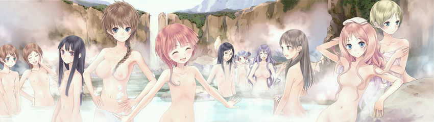 astrid_zexis atelier_(series) atelier_meruru bathing estiy_erhard filly_erhard foam highres hom juana_olsys kaena_swaya kishida_mel merurulince_rede_arls mimi_houllier_von_schwarzlang nipples nude_filter onsen pamela_ibiss photoshop rororina_fryxell soap totooria_helmold