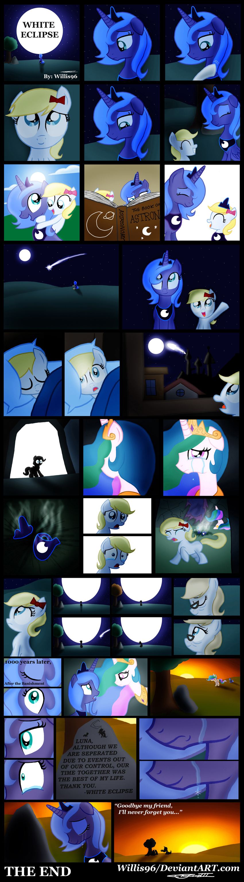 bittersweet blue_eyes blue_hair comic crying cub english_text equine female feral friendship_is_magic hair horn horse long_hair mammal multi-colored_hair my_little_pony palace pony princess princess_celestia_(mlp) princess_luna_(mlp) purple_eyes royalty sad sibling sisters tears text willis96 winged_unicorn wings young