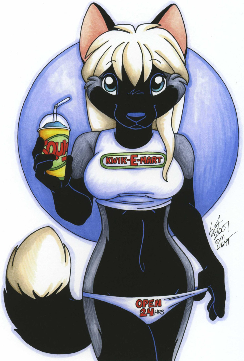 blue_eyes canine clothed clothing female fox looking_at_viewer mammal michele_light silver_fox skimpy solo