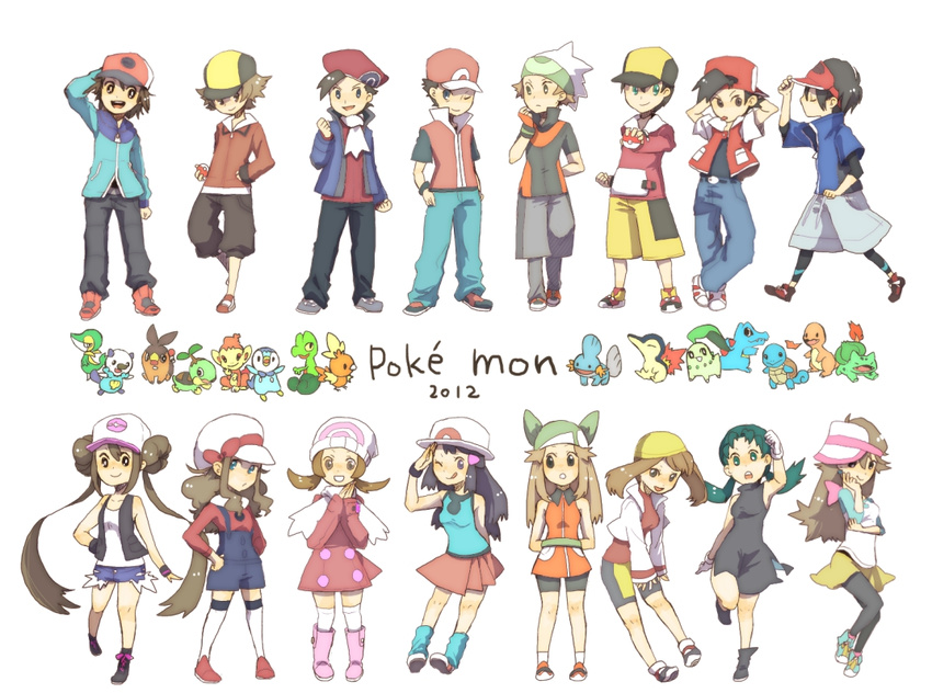 6+girls backwards_hat bandana baseball_cap beanie blue_(pokemon) blue_(pokemon)_(cosplay) boots bulbasaur charmander chikorita chimchar coat cosplay costume_switch crystal_(pokemon) crystal_(pokemon)_(cosplay) cyndaquil dual_persona gen_1_pokemon gen_2_pokemon gen_3_pokemon gen_4_pokemon gen_5_pokemon gold_(pokemon) gold_(pokemon)_(cosplay) haruka_(pokemon) haruka_(pokemon)_(cosplay) hasumiya hat hikari_(pokemon) hikari_(pokemon)_(cosplay) kotone_(pokemon) kotone_(pokemon)_(cosplay) kouki_(pokemon) kouki_(pokemon)_(cosplay) kyouhei_(pokemon) kyouhei_(pokemon)_(cosplay) leggings mei_(pokemon) mei_(pokemon)_(cosplay) mudkip multiple_boys multiple_girls oshawott pantyhose pink_footwear piplup pokemon pokemon_(creature) pokemon_(game) pokemon_bw pokemon_bw2 pokemon_dppt pokemon_emerald pokemon_frlg pokemon_gsc pokemon_hgss pokemon_platinum pokemon_rgby pokemon_rse red_(pokemon) red_(pokemon)_(cosplay) red_(pokemon_frlg) red_(pokemon_rgby) snivy squirtle tepig thighhighs torchic totodile touko_(pokemon) touya_(pokemon) touya_(pokemon)_(cosplay) treecko turtwig visor_cap winter_clothes yuuki_(pokemon) yuuki_(pokemon)_(cosplay)