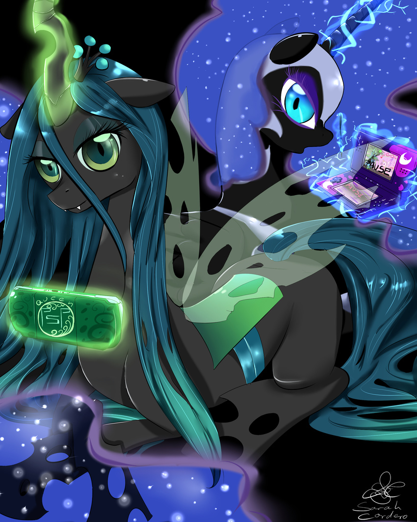 chrysalis daughter-of-fantasy equine female feral friendship_is_magic horn horse mammal my_little_pony nightmare_moon_(mlp) pony princess queen_chrysalis_(mlp) royalty winged_unicorn wings