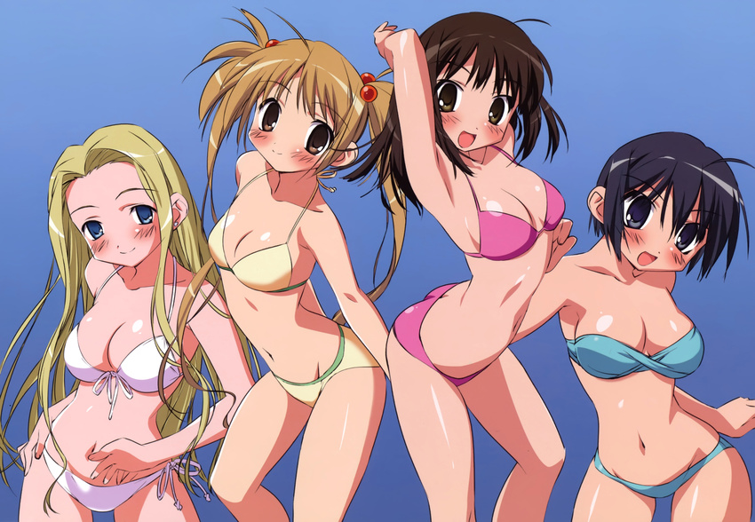 alicia_(he_is_my_master) bikini he_is_my_master kurauchi_anna sawatari_izumi sawatari_mitsuki swimsuits takamura_kazuhiro