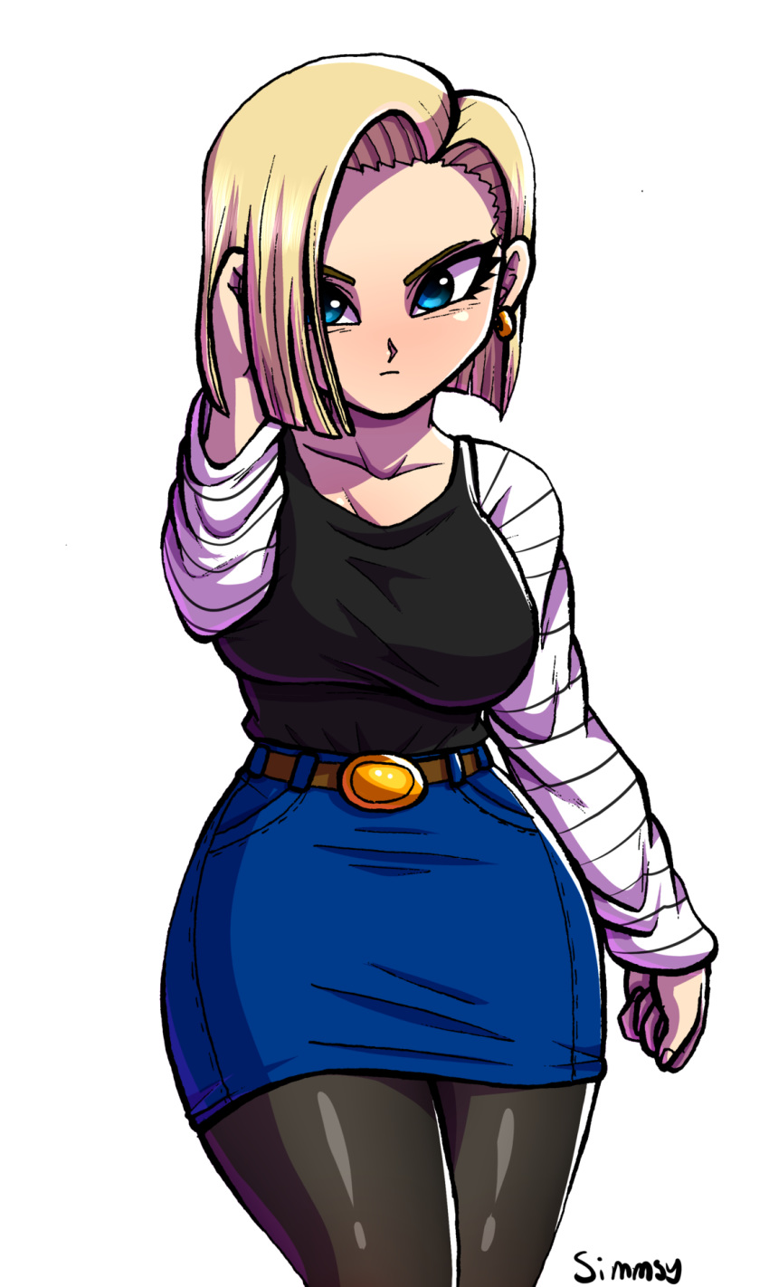 android_18 breasts dragonball_z simmsy_(artist)