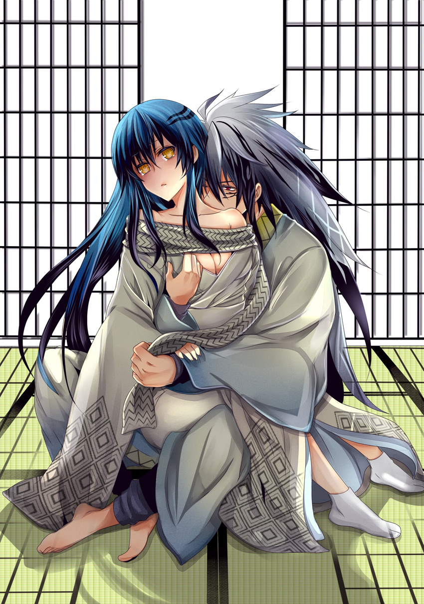 cleavage kimono nura_rikuo nurarihyon_no_mago tagme yuki_onna_(nurarihyon_no_mago)