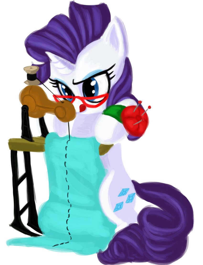 cute cutie_mark equine eyeshadow eyewear fauxsquared female feral friendship_is_magic fur glasses hair horn horse makeup mammal my_little_pony pony purple_hair rarity_(mlp) solo tongue tongue_out unicorn white_fur