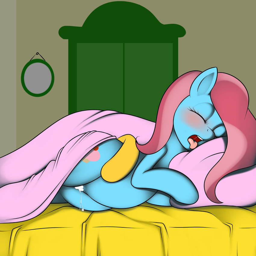 bed blush cum cutie_mark duo equine eyes_closed female feral friendship_is_magic hair horse kloudmutt mammal mr_cake_(mlp) mrs_cake_(mlp) my_little_pony open_mouth pink_hair pony sleeping