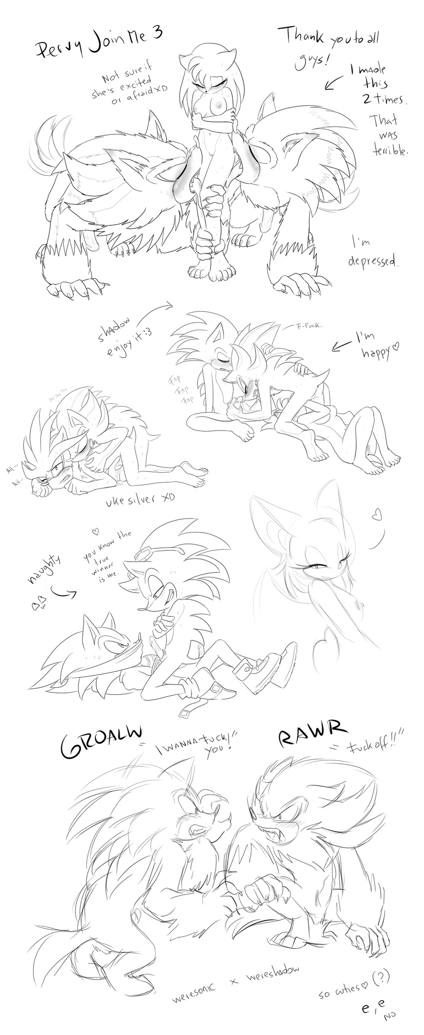 anal anal_penetration anthro anus big_breasts blush breasts butt cum english_text female gay hedgehog male mammal nude penetration penis plain_background pussy rouge_the_bat scourge_the_hedgehog sega sex shadow_the_hedgehog silver_the_hedgehog sonic_(series) sonic_the_hedgehog sonic_the_werehog sonic_unleashed text tongue werehog