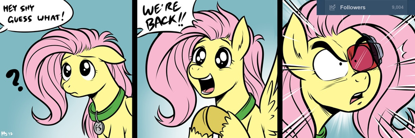 9000 cartoonlion comic dialog english_text equine female feral fluttershy_(mlp) friendship_is_magic fur green_eyes hair horse it's_over_9000 mammal my_little_pony parody pegasus pink_hair pony solo text tumblr wings yellow_fur