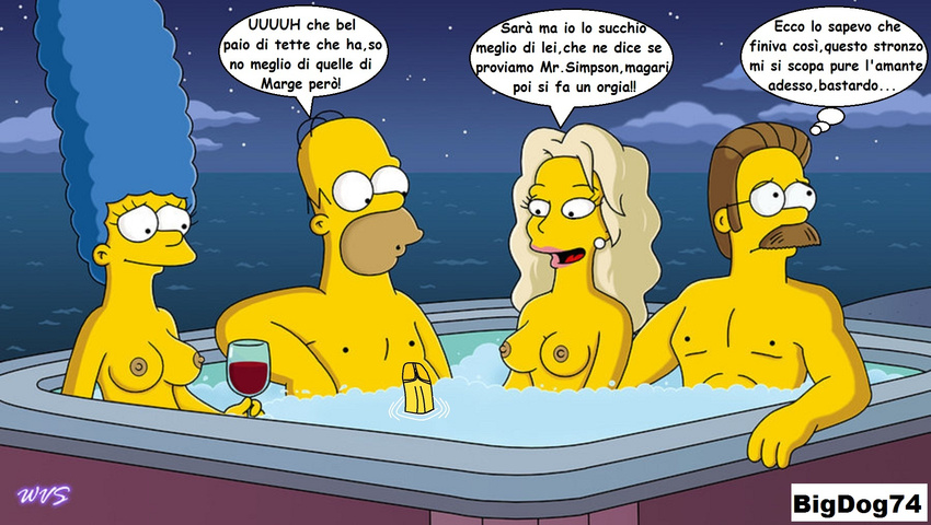 homer_simpson marge_simpson ned_flanders sara_sloane the_simpsons