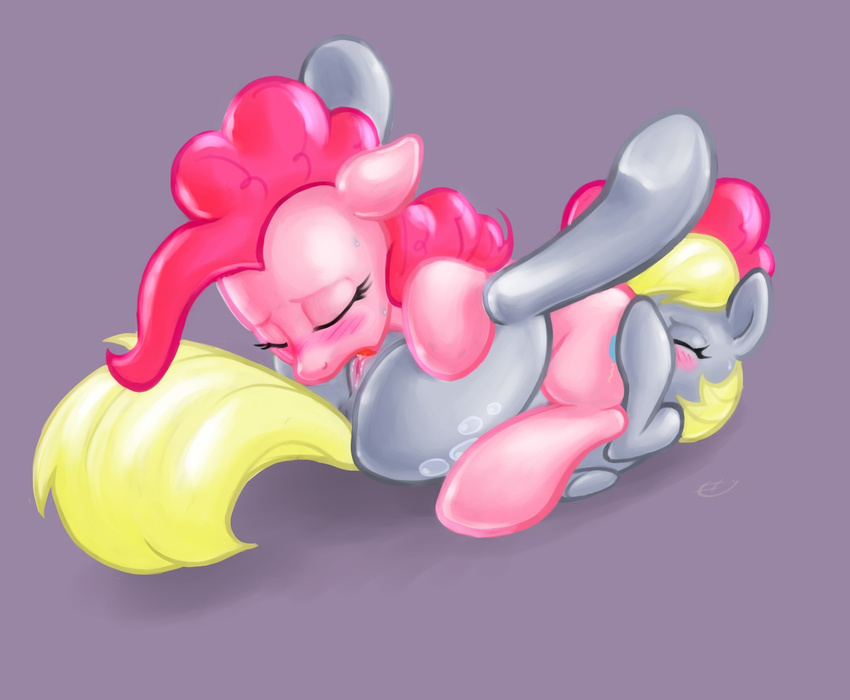 69 blush cunnilingus derpy_hooves_(mlp) duo equine female feral friendship_is_magic horse lesbian mammal my_little_pony oral oral_sex pinkie_pie_(mlp) pony pussy sex sharpy vaginal