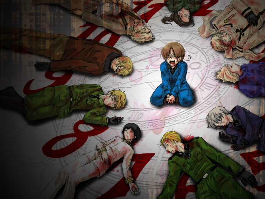 america_(hetalia) axis_powers_hetalia blood canada_(hetalia) china_(hetalia) england_(hetalia) france_(hetalia) germany_(hetalia) italy_(hetalia) japan_(hetalia) northern_italy_(hetalia) russia_(hetalia)