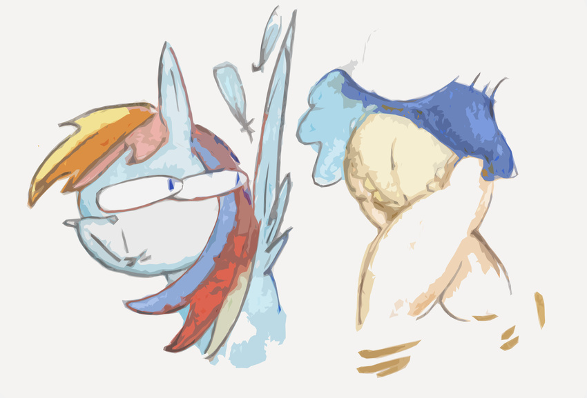 absurd_res butt equine female friendship_is_magic hair hi_res horse mammal multi-colored_hair my_little_pony pony raimbow_dash rainbow_dash_(mlp) rainbow_hair what what_has_science_done wings