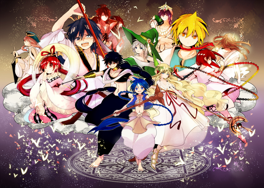 aladdin_(magi) ali_baba_saluja funko_(monarin) hakyruu_ren jafar judal kassim magi_the_labyrinth_of_magic morgiana ren_kouen ren_kougyoku ren_kouha ren_koumei scheherazade sinbad yunan