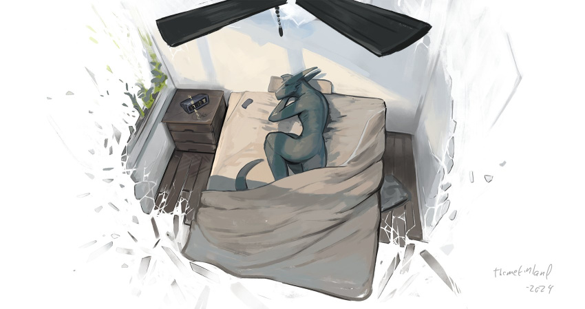 anthro bed furniture hi_res male nude solo themefinland
