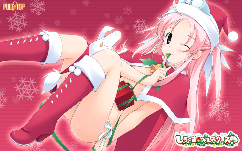 christmas hoshina_nanami pulltop shirokuma_bellstars wallpaper