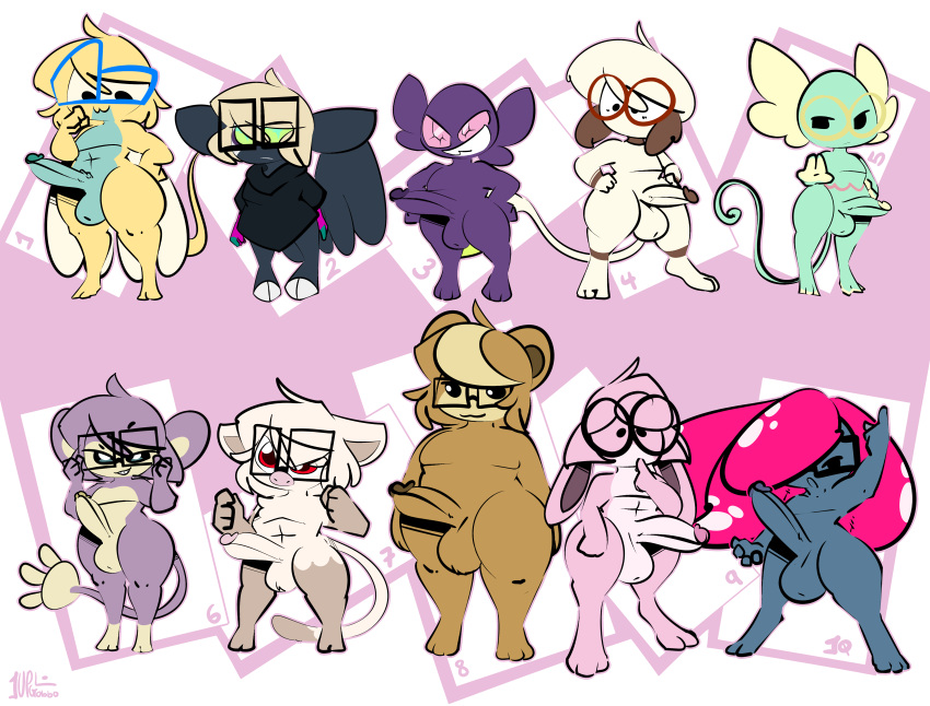 1upgobbo abs absurd_res aipom anthro big_penis clothing dot_eyes dunsparce feet generation_1_pokemon generation_2_pokemon generation_3_pokemon generation_9_pokemon genitals glass grafaiai group hi_res jaino_(1upgobbo) jayce_(1upgobbo) kecleon male mankey nintendo nude penis penis_size_difference pokemon pokemon_(species) sableye simple_eyes size_difference smeargle smile tail thick_thighs ursaring vileplume wigglytuff wings