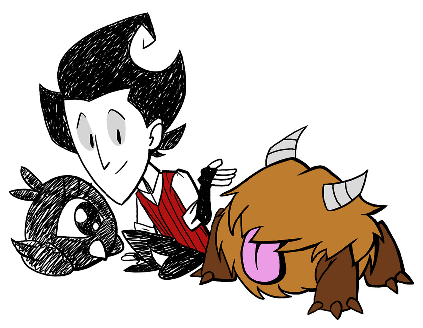 bird chester cute cyclops don't_starve don't_starve eyeless human littlestpenguin male mammal monster smallbird tongue tongue_out video_games wilson_percival_higgsbury