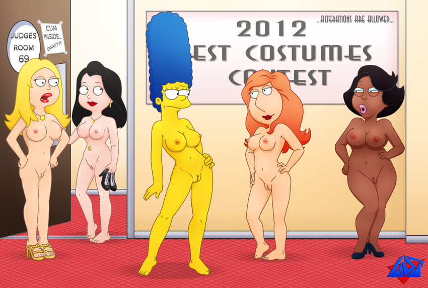 american_dad crossover donna_tubbs family_guy francine_smith hayley_smith lois_griffin marge_simpson the_cleveland_show the_simpsons wdj