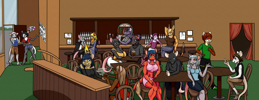 bartender bottles cafe cape chair charlotte_(koyote) cigarette connie-may connie-may_(blancmark) counter curtains dewey door dusty eluna eluna_odis event eyewear female freckles glasses headphones hentairo horn howareyougentlemen koshiyu krista male mammal marihim milkie molly_(koyote) mouse mousie_(malkanis) nintendo one_eye_closed piercing plaques pok&#233;mon pok&eacute;mon raichu rat rodent sandals scythe shayla shayla_the_pink_mouse shoes signs smoke stool table video_games windows wink