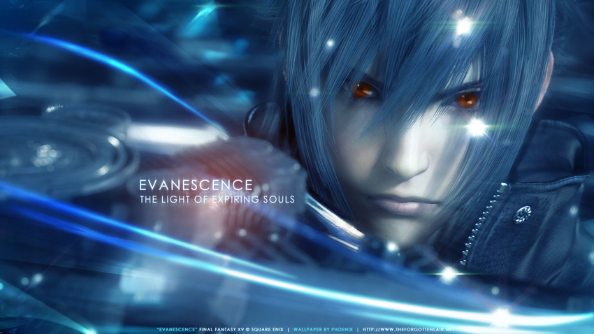 final_fantasy_versus_xiii gray_hair red_eyes sparkle!! swordman