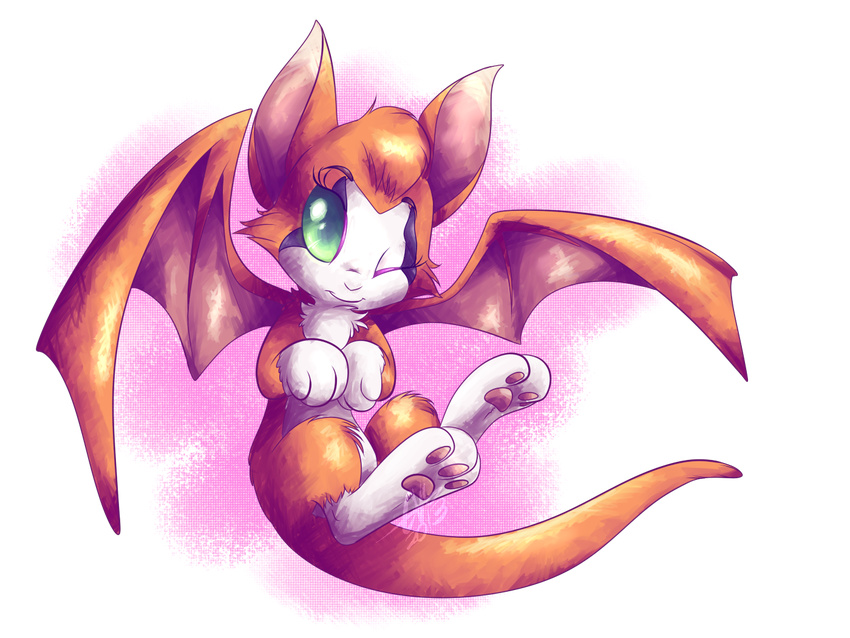 alpha_channel britishstarr cute dust:_an_elysian_tail female fidget green_eyes looking_at_viewer nimbat one_eye_closed plain_background solo transparent_background video_games wings wink