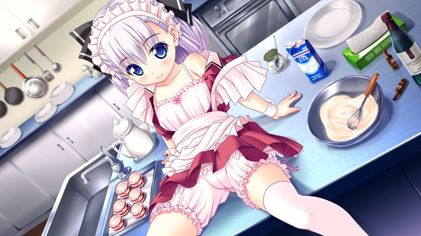 blush food game_cg lily_abel noritama_(gozen) santaful_summer thighhighs