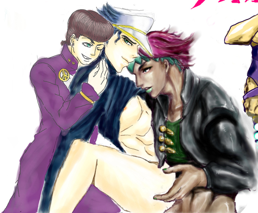 jojo's_bizarre_adventure josuke_higashikata jotaro_kujo rohan_kishibe tagme