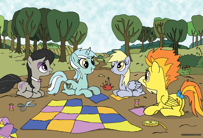 derpy_hooves_(mlp) equine female feral friendship_is_magic horn horse lyra_(mlp) lyra_heartstrings_(mlp) mammal my_little_pony normanfoxlee octavia_(mlp) pegasus pony spitfire_(mlp) unicorn wings wonderbolts_(mlp)