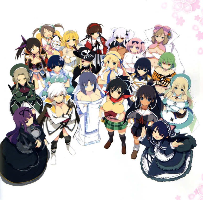 6+girls asuka_(senran_kagura) black_hair blue_eyes blush breasts brown_hair dark_skin everyone eyepatch green_eyes grey_hair haruka_(senran_kagura) heterochromia hibari_(senran_kagura) hikage_(senran_kagura) homura_(senran_kagura) ikaruga_(senran_kagura) imu_(senran_kagura) katsuragi_(senran_kagura) large_breasts minori_(senran_kagura) mirai_(senran_kagura) miyabi_(senran_kagura) multiple_girls murakumo_(senran_kagura) murasaki_(senran_kagura) purple_eyes purple_hair red_eyes ryobi_(senran_kagura) ryona_(senran_kagura) ryoubi_(senran_kagura) ryouna_(senran_kagura) senran_kagura senran_kagura_(series) senran_kagura_shinovi_versus shiki_(senran_kagura) white_hair yaegashi_nan yagyuu_(senran_kagura) yellow_eyes yomi_(senran_kagura) yozakura_(senran_kagura) yumi_(senran_kagura)