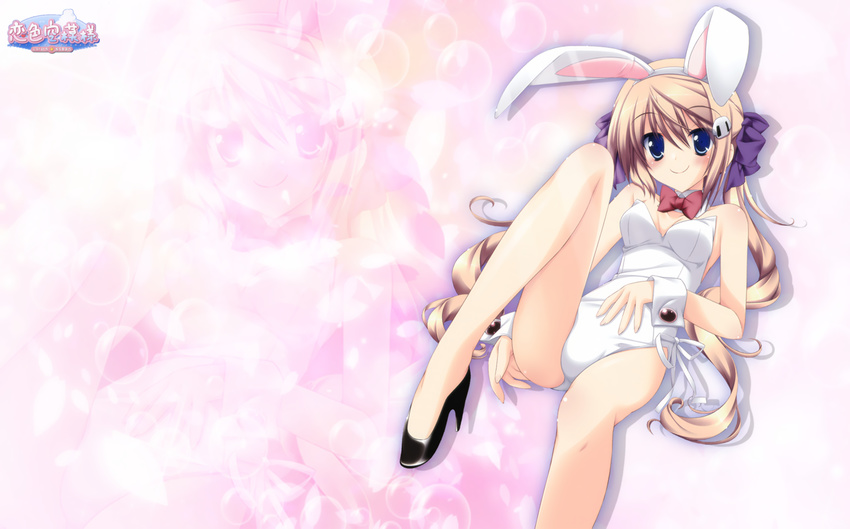 animal_ears bunny_ears bunnygirl koiiro_soramoyou long_hair ruchie shinohara_sera studio_ryokucha zoom_layer