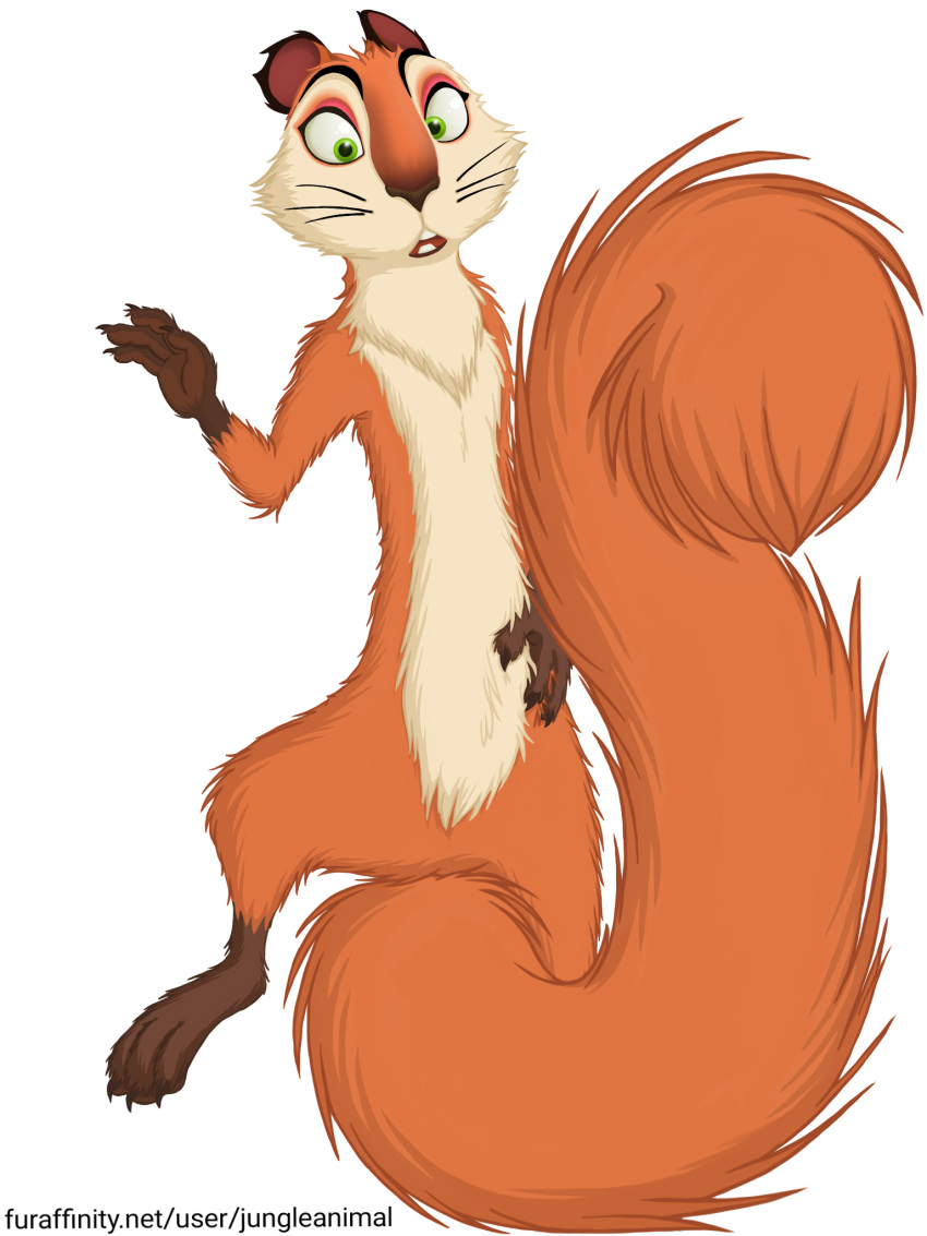 alpha_channel ambiguous_gender andie buckteeth eyeshadow fur junglepony makeup mammal open_mouth orange_fur rodent sciurid semi-anthro simple_background solo teeth the_nut_job transparent_background whiskers