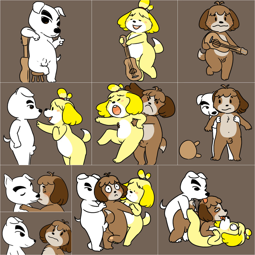 :c :d :o all_fours anal anal_penetration angry animal_crossing anthro balls beige_fur bent_over bisexual black_nose black_skin blush brother brown_background brown_eyes brown_fur butt canine chubby comic digby_(animal_crossing) dog doggystyle eyelashes eyes_closed female flaccid flat_chested freckles french_kiss french_kissing from_behind frown fur gay group group_sex guitar happy hi_res incest instrument isabelle_(animal_crossing) k.k._slider kissing looking_at_viewer looking_away lying male mammal nintendo nishi nude o.o on_back open_mouth orgy pawpads paws penetration penis plain_background pose pussy raised_leg seat sex shocked sibling sister smile standing stool straight surprise_buttsex tan_fur threesome tongue tongue_out train_position video_games white_fur wood yellow_fur