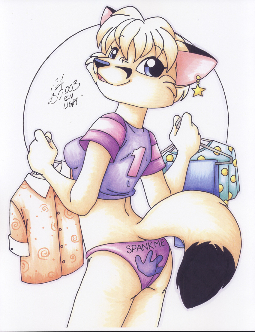 absurd_res anthro butt_slap canine female fox hi_res lingerie looking_at_viewer mammal michele_light panties pinup pose solo underwear