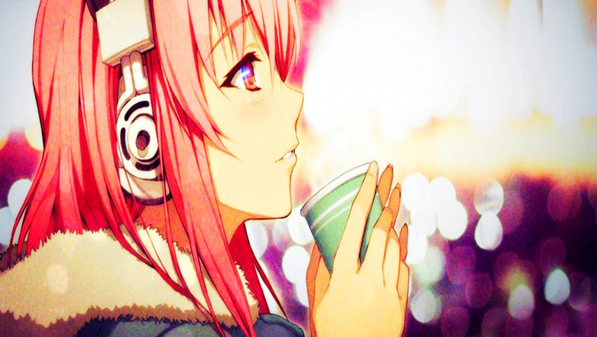 close headphone pink_eye pink_hair super_sonico