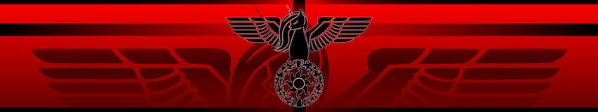 emblem equine female feral friendship_is_magic hair hi_res horn horse iron_eagle logo mammal mane my_little_pony nazi pawmaniac plain_background pony red_background solo third_reich wallpaper winged_unicorn wings