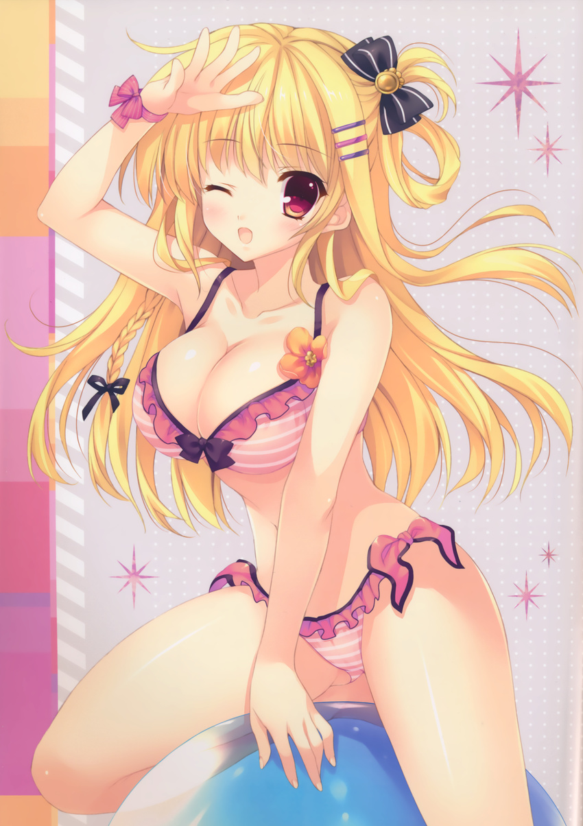 bikini cleavage indico_lite mitha nanagane_educational_institution shirasagi_otoha swimsuits