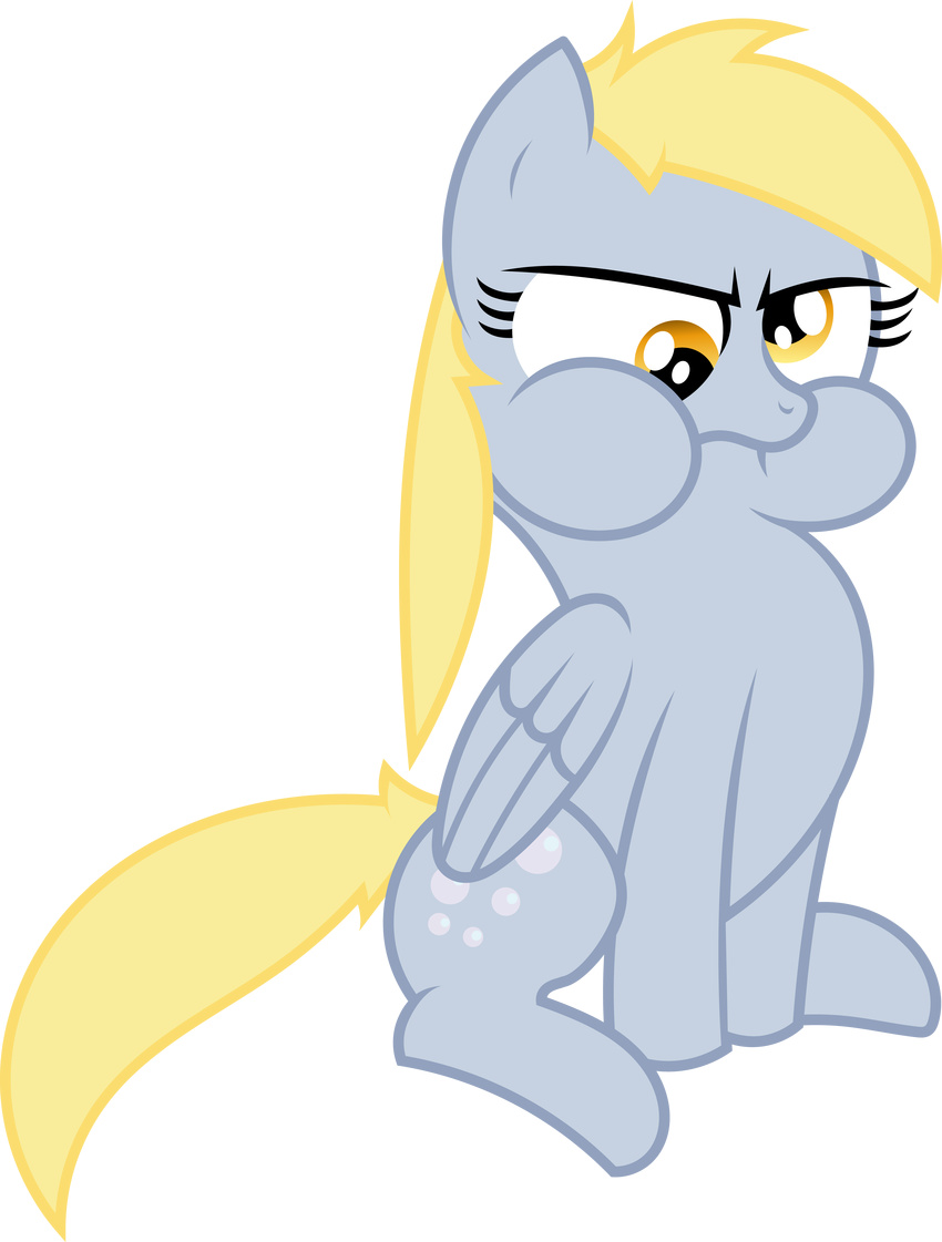 alpha_channel amber_eyes blonde_hair cute cutie_mark derp_eyes derpy_hooves_(mlp) equine eyelashes female feral friendship_is_magic fur grey_fur hair hi_res horse long_hair mammal mickeymonster my_little_pony pegasus plain_background pony sitting solo tim015 transparent_background wings yellow_eyes