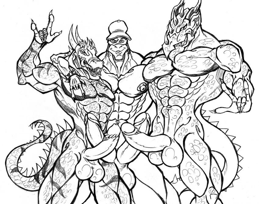 8-pack abs anthro argonian aroused balls barbs beef beefcake biceps big big_muscles big_penis bulge bulk chest claws cocks deadly diphallism double dragon erection eric eric_shark fangs fish flexing frottage gay group group_sex hand happy hat horn huge humanoid_penis invalid_tag lizard looking_at_viewer male marine multi_cock musclefur musclegod124 muscles music nipples nude pec_grasp pecs penis plain_background pose pr0n presenting punk red_eyes reptile ripped rock scales scalie sex shark sharp_teeth sheath smile spread_legs spreading spyke spykezap standing teeth the_elder_scrolls threesome throb throbbing toned tongue topless varanis varanis_(character) varanis_blackclaw vectarr vein video_games white_background