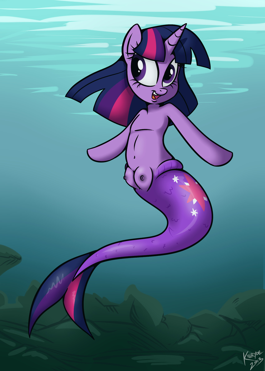 areola breasts cutie_mark equine erect_nipples female friendship_is_magic horn horse killryde mammal mermaid my_little_pony nipples pony solo teats twilight_sparkle_(mlp) underwater unicorn water