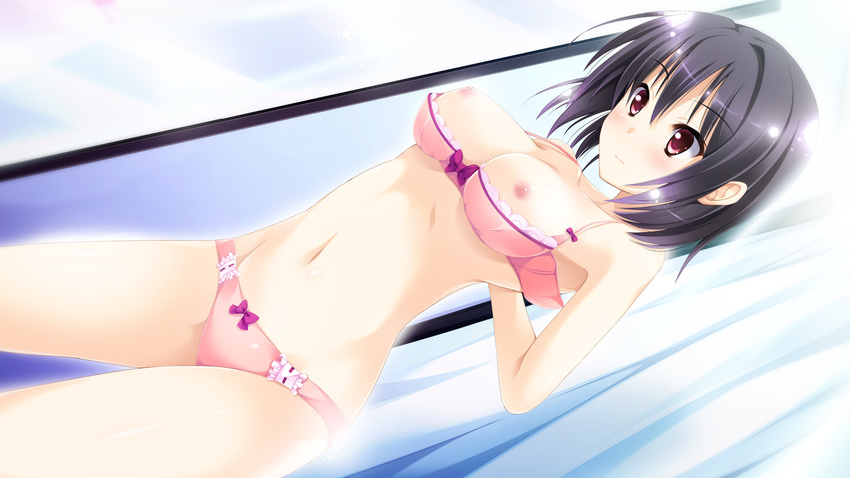 bikini breasts erihara_mitsuki nipples sakura_mau_otome_no_rondo swimsuit tagme underwear