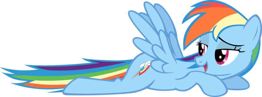 cute equine female feral friendship_is_magic horse mammal my_little_pony pegasus pony rainbow_dash_(mlp) sagegami smile solo wings