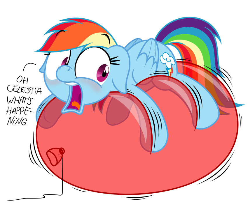 absurd_res alpha_channel balloon cutie_mark dialog english_text equine female feral friendship_is_magic hair hi_res horse mammal multi-colored_hair my_little_pony pegasus plain_background pony purple_eyes rainbow_dash_(mlp) rainbow_hair solo text transparent_background wings zutheskunk