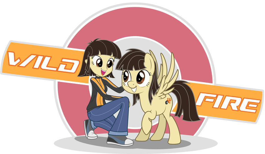 absurd_res brown_eyes brown_hair clothed clothing cutie_mark equestria_girls equine female friendship_is_magic hair hi_res horse human humanized mammal my_little_pony open_mouth pegasus pirill-poveniy pony smile wild_fire_(eg) wild_fire_(mlp) wings