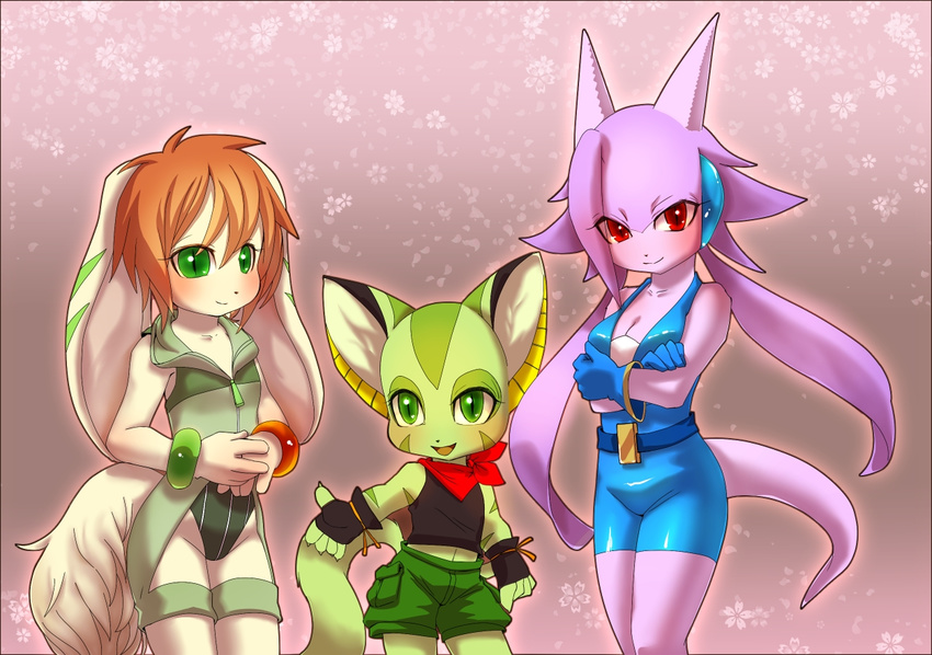 cat dragon feline female freedom_planet group kemono lagomorph mammal rabbit threesome