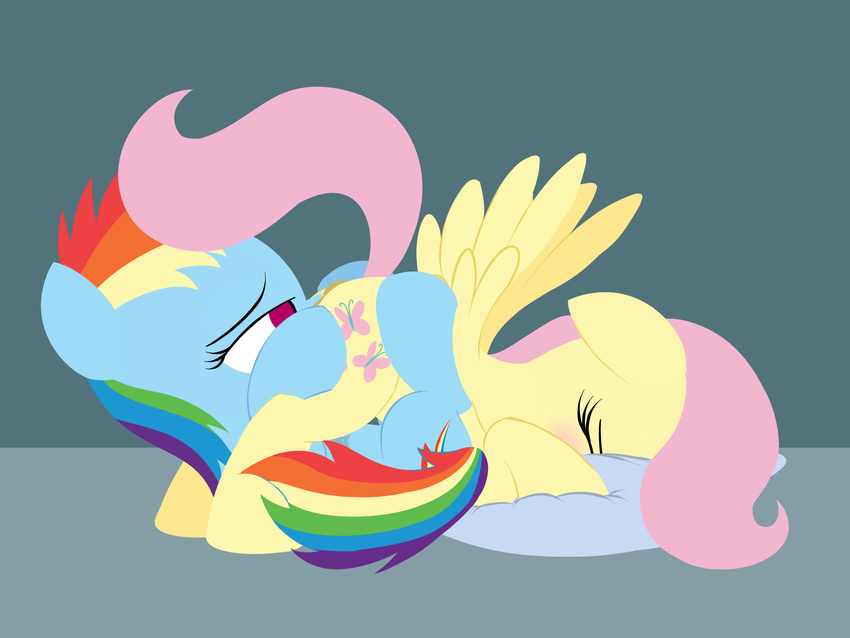 blue_fur blush cub cunnilingus cutie_mark dtcx97 duo equine eyes_closed female feral fluttershy_(mlp) friendship_is_magic fur hair hi_res horse lesbian mammal multi-colored_hair my_little_pony oral oral_sex pegasus pillow pink_hair plain_background pony rainbow_dash_(mlp) rainbow_hair sex vaginal wings yellow_fur young