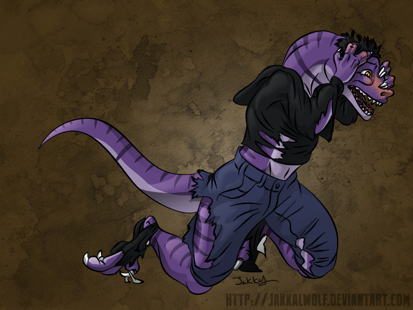 clothing dinosaur jakkal pants raptor reptile ripping scalie shirt solo talons theropod transformation