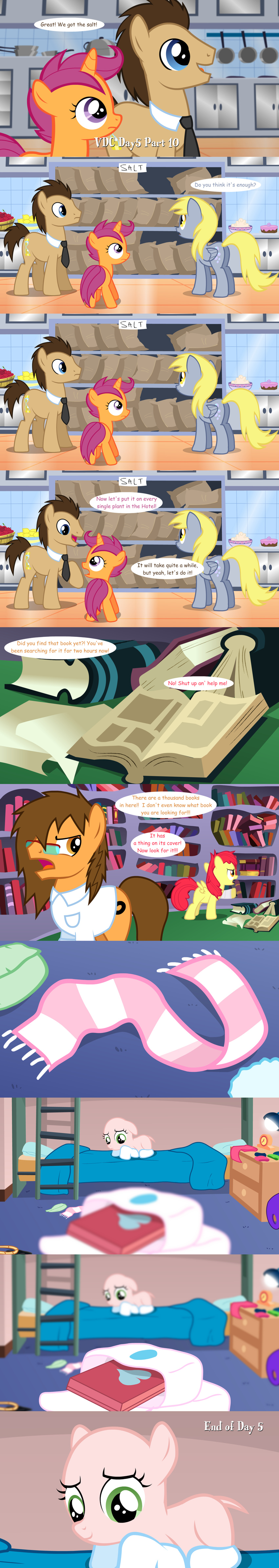 bags bald book comic computer cutie_mark_crusaders_(mlp) derpy_hooves_(mlp) doctor_whooves_(mlp) equine female feral friendship_is_magic hat horn horse jananimations laptop mammal my_little_pony original_character pegasus pony scared scarf scootaloo_(mlp) sweetie_belle_(mlp) tumblr unicorn wings young
