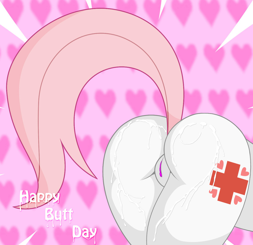 &lt;3 anthro bent_over big_butt butt cum cum_on_butt cutie_mark english_text equine female friendship_is_magic holidays horse jrvanesbroek mammal my_little_pony nurse_redheart_(mlp) pony presenting presenting_hindquarters pussy solo text valentine's_day valentine's_day