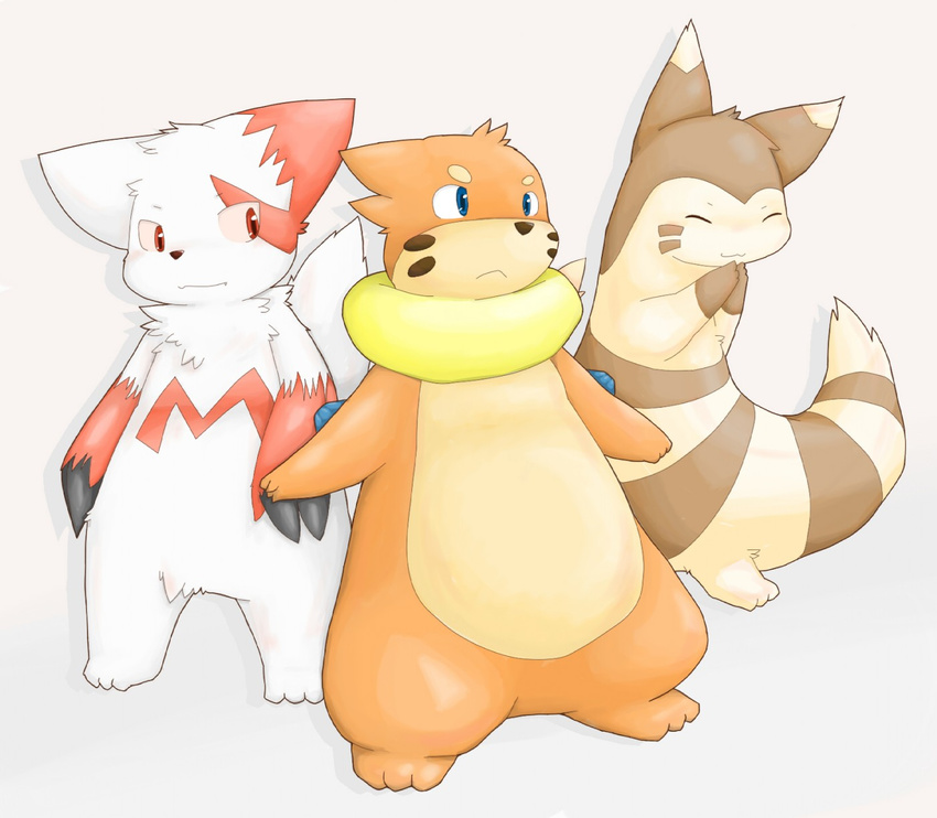 blue_eyes buizel cute eyes_closed ferret furret kinoko mammal mustelid nintendo otter pok&#233;mon pok&eacute;mon red_eyes video_games zangoose