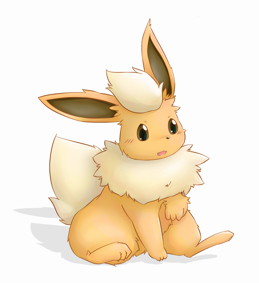 canine cute eeveelution flareon kinoko mammal nintendo plain_background pok&#233;mon pok&eacute;mon simple_background sitting solo video_games white_background